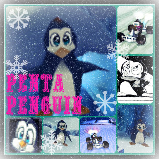 Penguin hat scarf snow snowflakes - a penguin free wallpaper for tablet