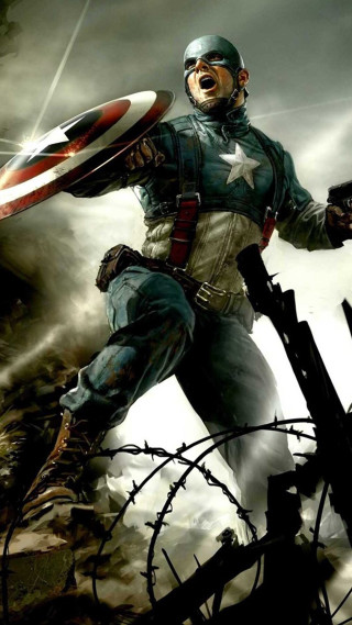 Captain america military shield gun - area free wallpaper for mobile