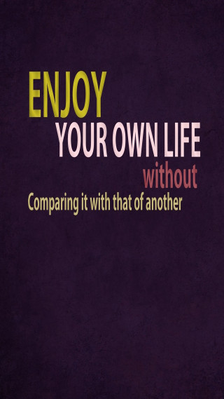 Enjoy your own life without - free neon wallpaper