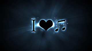 Heart shaped music note with - music note free wallpaper