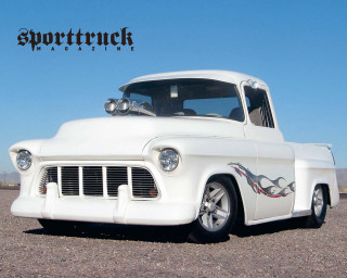 White truck flame design hood - eric dinyer free wallpaper