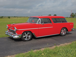 Red white car road field - inframe free wallpaper