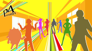 Group people hallway window yellow - a colorful design free wallpaper