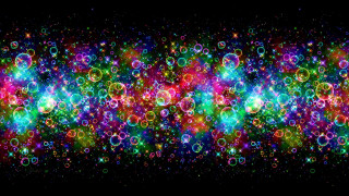 Colorful background bubbles stars pattern - particle free wallpaper