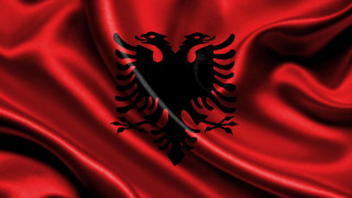 Black eagle red background black - a black border free wallpaper for desktop