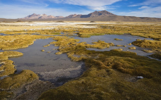 Lake mountains grass desert blue - mountain and grass free wallpaper