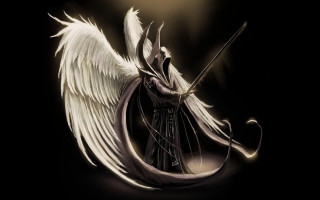 White angel sword wings black - a white angel free wallpaper