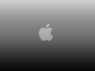 Apple logo black white gray 2 - a white apple logo free wallpaper