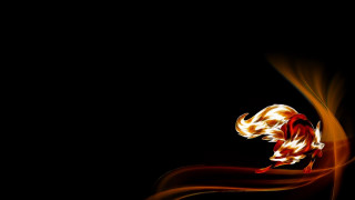Fire elephant dark background red - visible free wallpaper