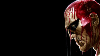 Creepy man blood dripping face - anthony palumbo free wallpaper