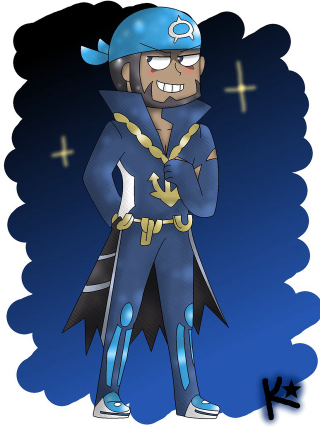 Cartoon character blue costume gold 2 - a gold chain free wallpaper