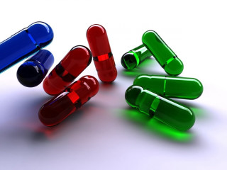 Pills group white surface green - a white surface free wallpaper