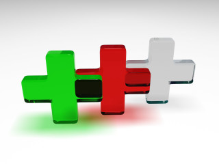 Colored crosses red middle white - 3 d free wallpaper for desktop