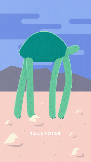 Green turtle sand head taillose - massurrealism free wallpaper for mobile