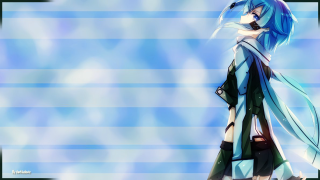 Anime girl blue hair blue 3 - blue hair free wallpaper