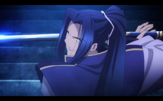 Man long hair sword hand 2 - a blue outfit free wallpaper