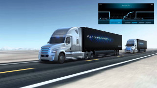 Truck driving highway sky background - the road free wallpaper