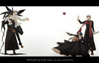 Couple people standing air ball - their hand and a sword free wallpaper