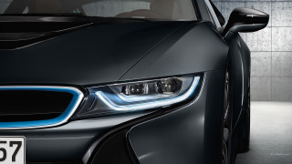 Bmw car blue light black - detailed face free wallpaper