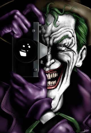 Joker camera gun purple gloves - a camera free wallpaper for mobile