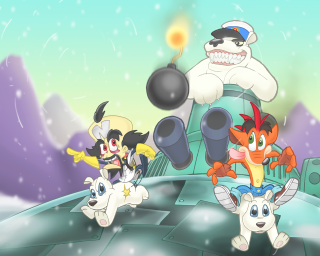 Cartoon characters giant robot dog - cliff childs free wallpaper