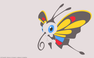 Cartoon butterfly blue yellow red - tail free wallpaper for desktop