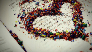 Book heart confetti pages text - confetti free wallpaper for desktop
