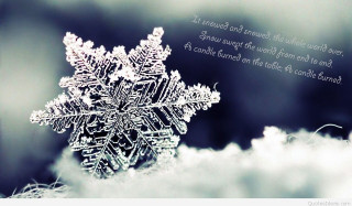Snowflake quote beautiful winter nature - a snowflake free wallpaper