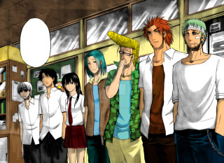 Group people room window bubble - a window behind them free wallpaper