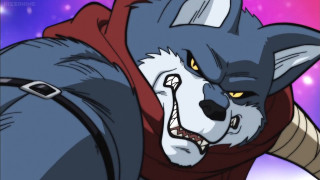 Cartoon character wolf face red - a red hoodie free wallpaper