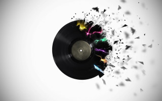 Broken record lightning effect image - a record free wallpaper