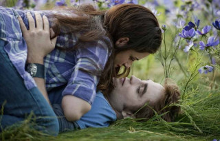 Woman laying flower field neo - a plaid shirt free wallpaper