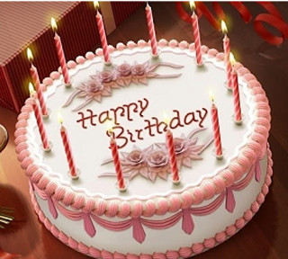 Birthday cake candles happy birthday 5 - free happy birthday wallpaper for tablet