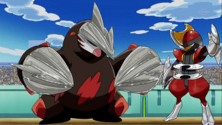 Cartoon characters stadium sky background - metal free wallpaper