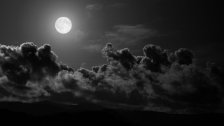 Full moon clouds mountains black 7 - dark night free wallpaper for desktop