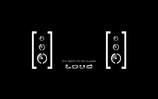 Black white speakers dol words - white letter free wallpaper