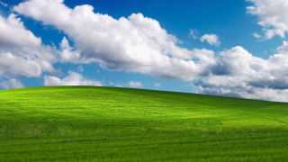 Green field blue sky clouds 71 - a lone tree free wallpaper