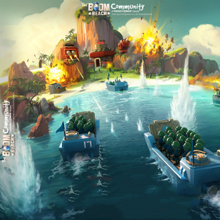 Boat people water city background - bascove free wallpaper for tablet