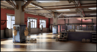 Room windows wooden floor sculpture - unreal engine 5 free wallpaper