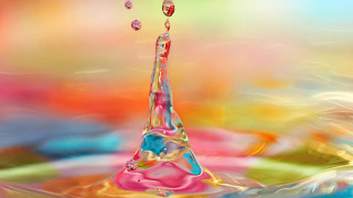 Colorful liquid droplet multicolored background 2 - liquid free wallpaper for desktop