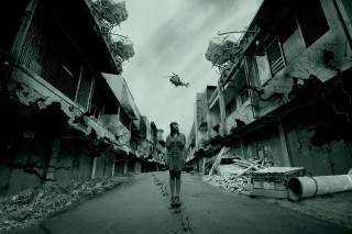 Man street helicopter flying black - a helicopter free wallpaper