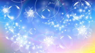 Colorful bubbles stars rainbow background - bubble free wallpaper