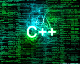 Green black background cplusplus glowing - cgstudio free wallpaper for desktop