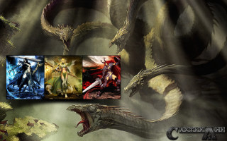 Dragon group middle frame images - magic free wallpaper for desktop