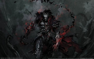Demonic demon sword blood face 2 - spooky free wallpaper