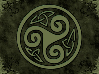 Celtic symbol green black swirly 2 - celtic free wallpaper for desktop