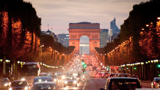 Busy street cars bridge dusk - busy free wallpaper