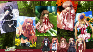 Anime girls forest flowers trees - flower and trees free wallpaper