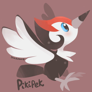 Cartoon bird red head horns - inspired free wallpaper