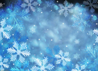 Blue background snowflakes black background 2 - computer art free wallpaper for desktop